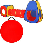 Cort de joaca pentru copii 3 in 1 pliabil tunel legatura 300x80x86 cm poliester geanta transport